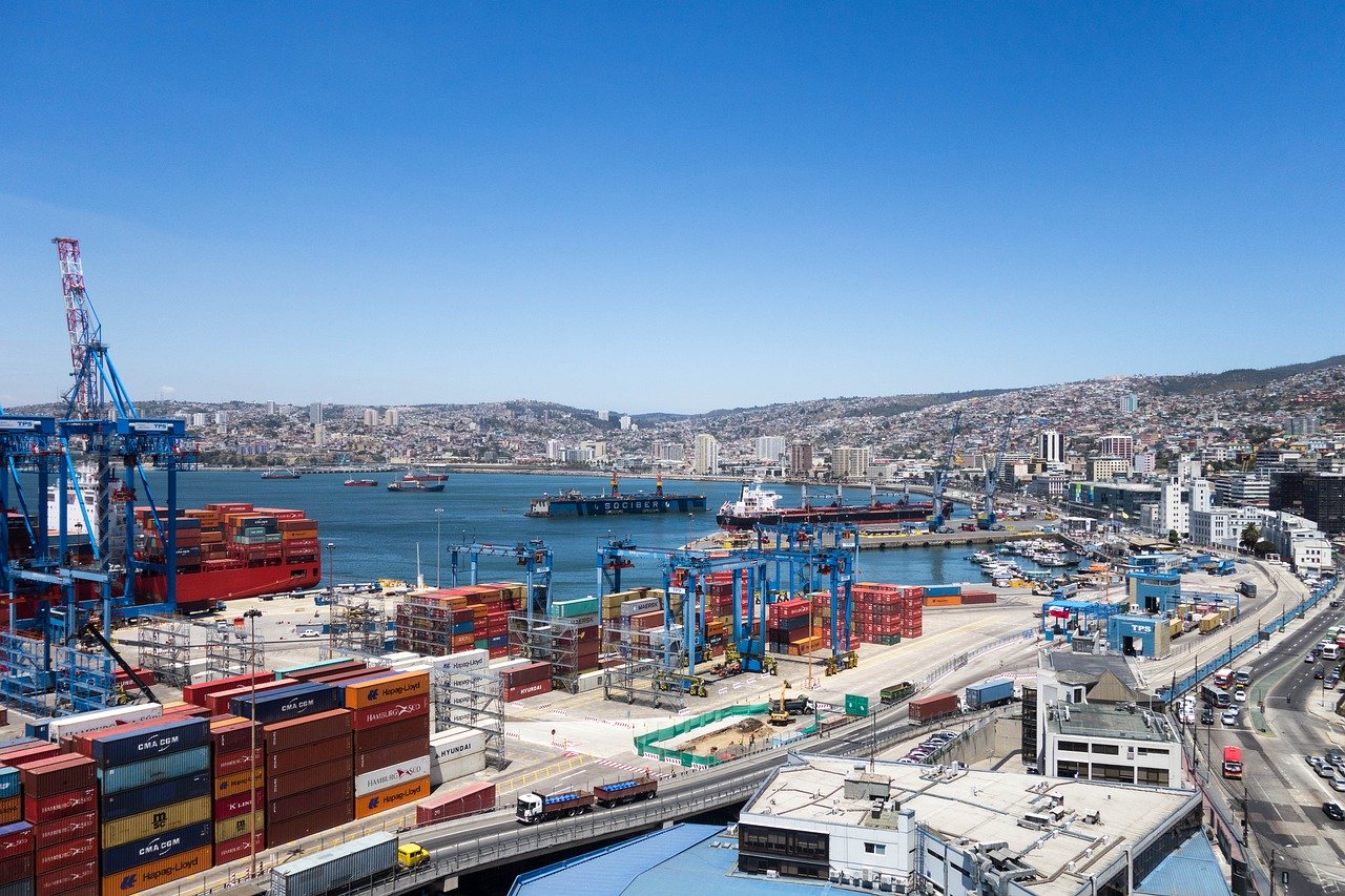 Porto chileno que facilita as importações e exportações do Chile para a Índia