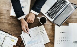 Man in a business meeting discussing entity health checks in Australia. 