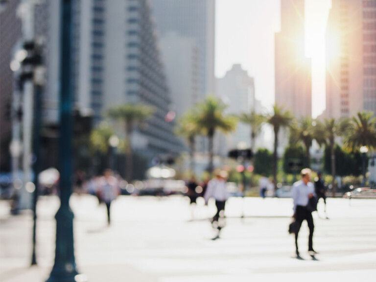 Businesspeople walking on the street in Central America