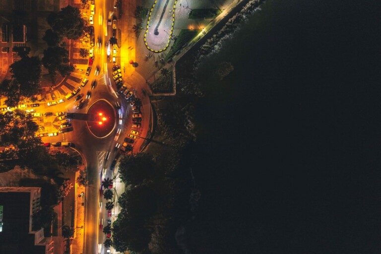 Bird's eye view of city in Dominican Republic