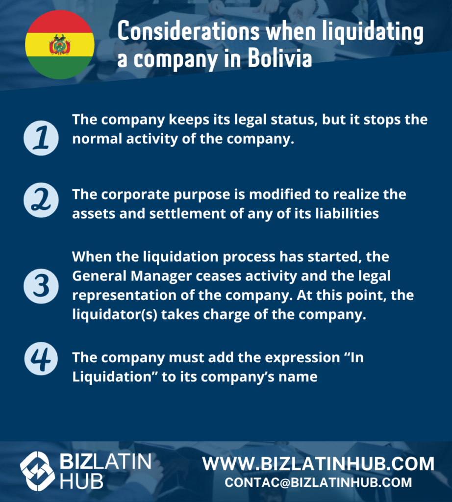 The aim of the Consideration process is the corresponding distribution of the social assets resulting from liquidation among the shareholders.