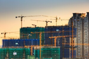 Buildings being built in the construction sector in Brazil