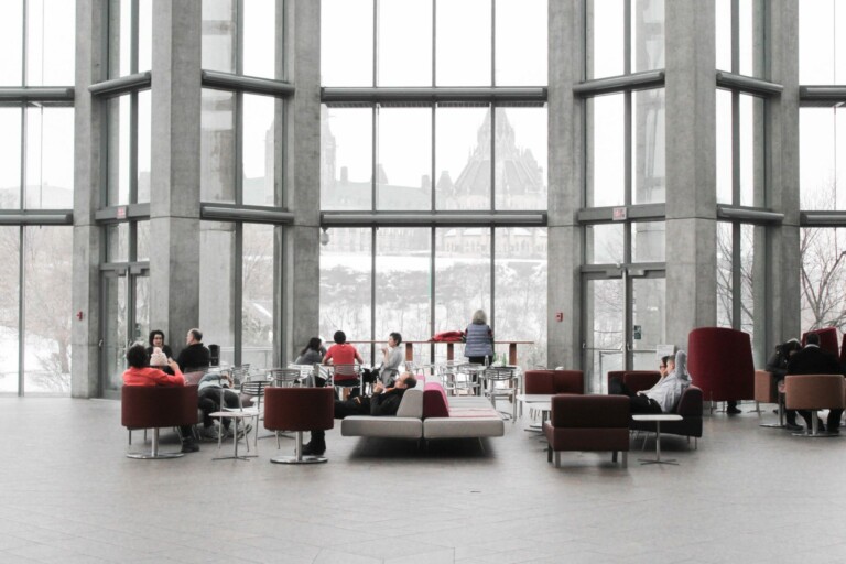 People inside a building discussing legal entities in Guatemala