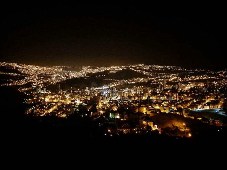 La Paz, Bolivia at night