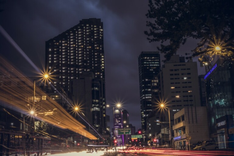 A night scene from Bogota, where many tech companies in Colombia re based