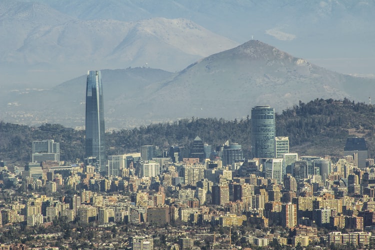 A photo of downtown Santiago, the capital of Chile and a hub for investing