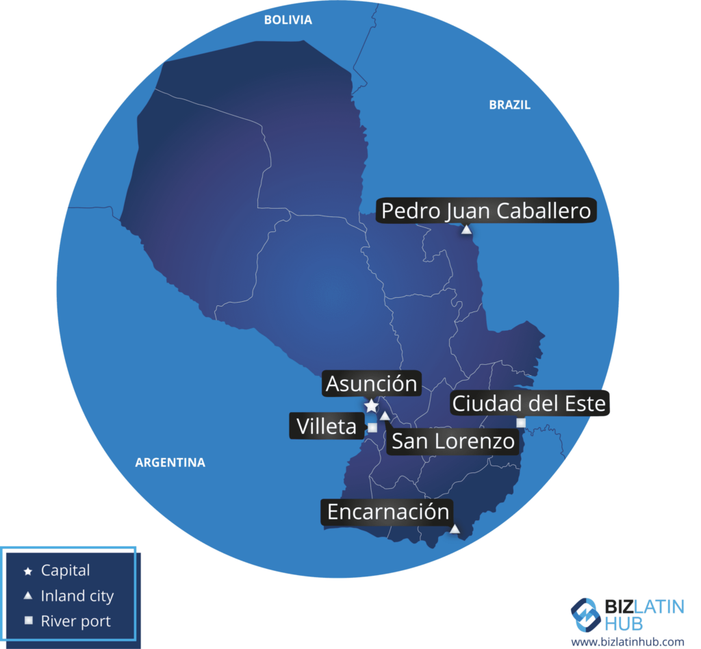 map of paraguay by biz latin hub