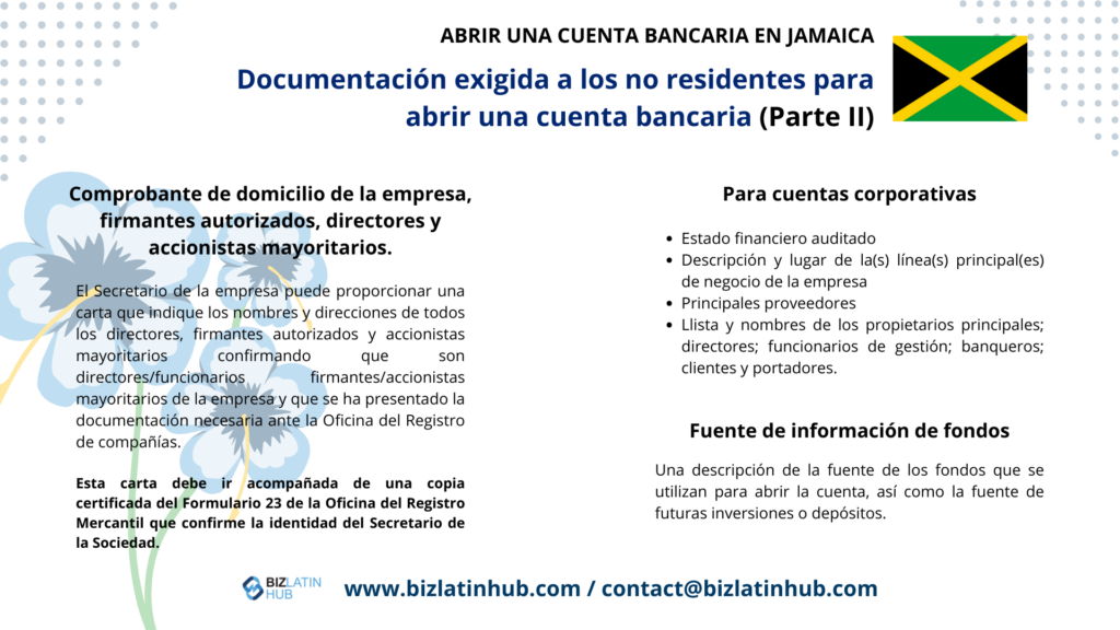 Conozca los requisitos para abrir una cuenta bancaria corporativa en Jamaica