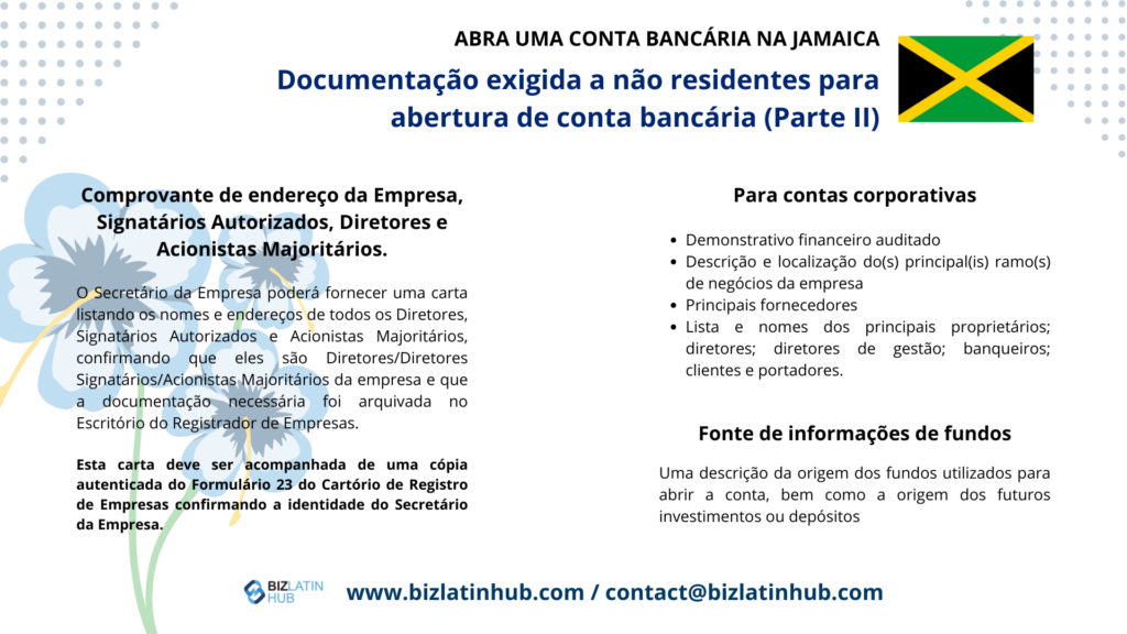 Conheça os requisitos para abrir uma conta bancária corporativa na Jamaica